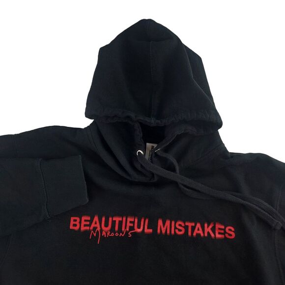 Maroon 5 Beautiful Mistakes Mens Medium‎ Black Pullover Hoodie - Picture 1 of 5